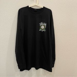 NEW STUSSY DESIGNS LS BLACK TEE SZ 2XL